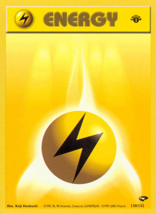 Lightning Energy | Gym Challenge | Gym | 130/132 | New Mint | No Rarity