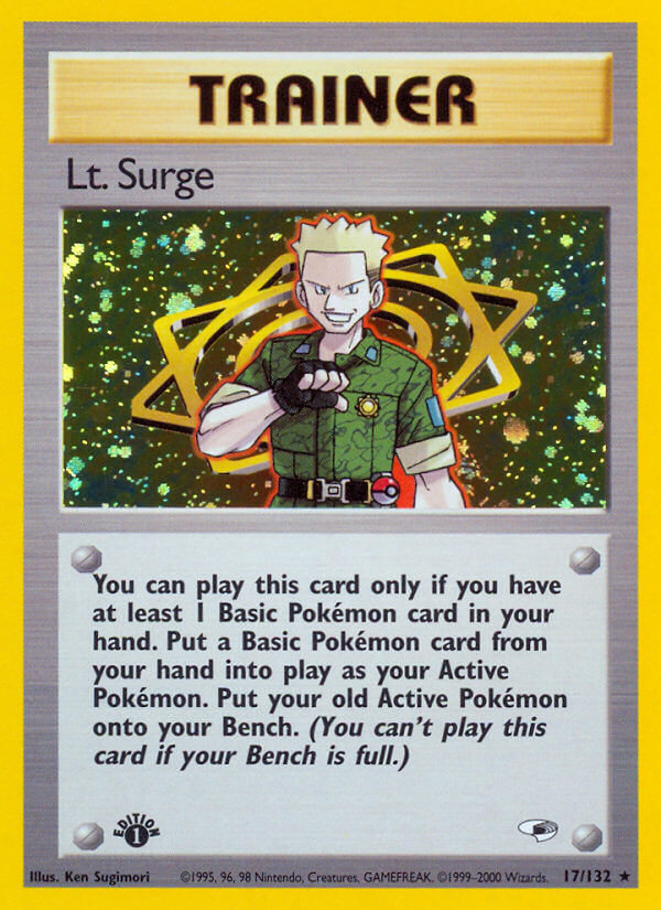 Lt. Surge | Gym Heroes | Gym | 17/132 | New Mint | Rare Holo
