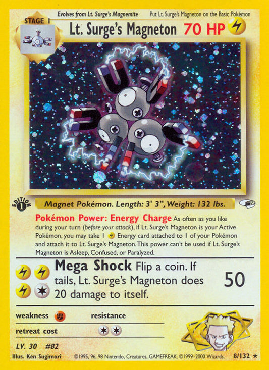 Lt. Surge’s Magneton | Gym Heroes | Gym | 8/132 | New Mint | Rare Holo