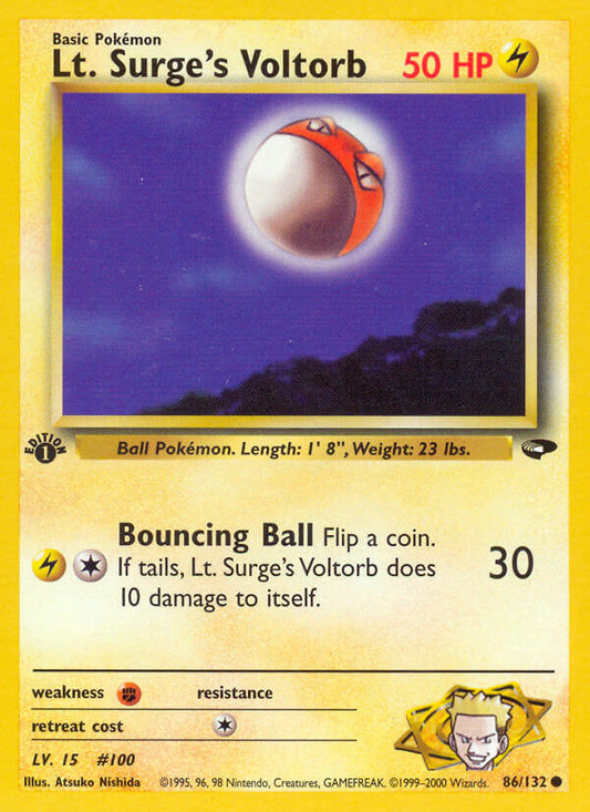 Lt. Surge’s Voltorb | Gym Challenge | Gym | 86/132 | New Mint | Common