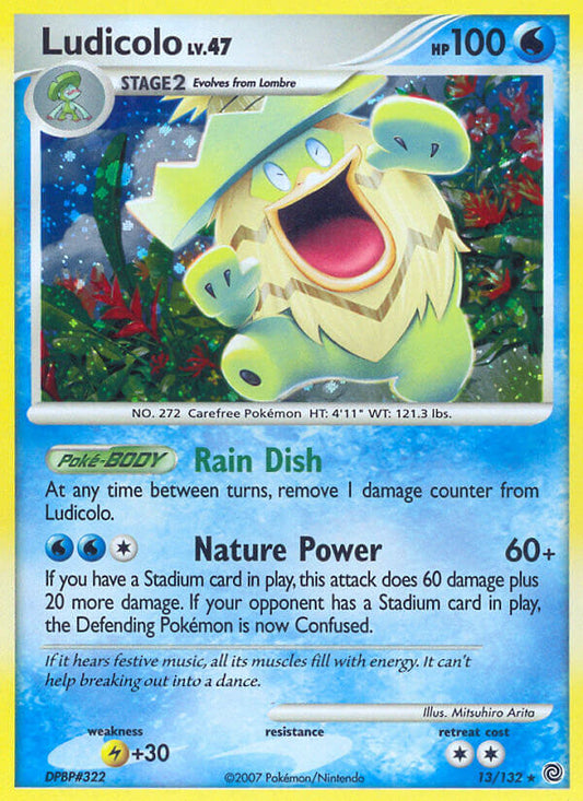 Ludicolo | Secret Wonders | Diamond & Pearl | 13/132 | New Mint | Rare Holo