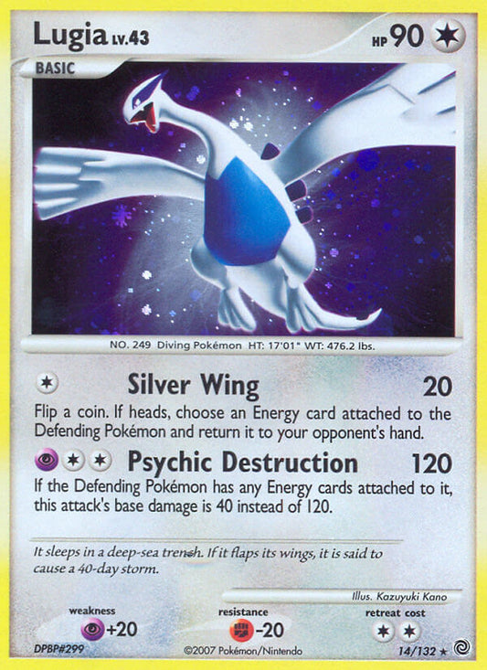 Lugia | Secret Wonders | Diamond & Pearl | 14/132 | New Mint | Rare Holo