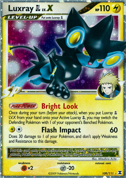 Luxray GL LV.X | Rising Rivals | Platinum | 109/111 | New Mint | Rare Holo LV.X
