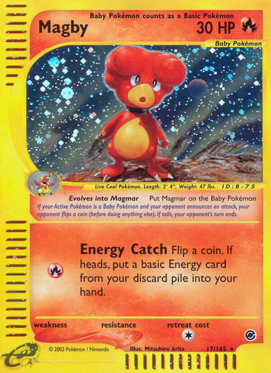 Magby | Expedition | E-Card | 17/165 | New Mint | Rare Holo