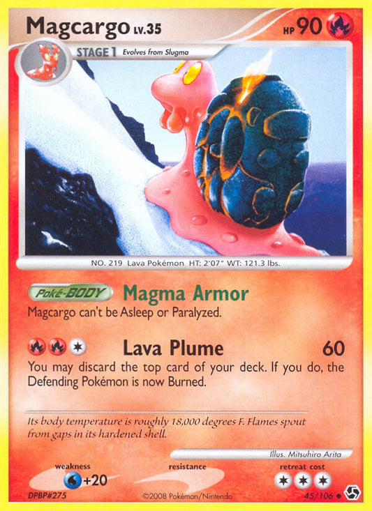 Magcargo | Great Encounters | Diamond & Pearl | 45/106 | New Mint | Uncommon