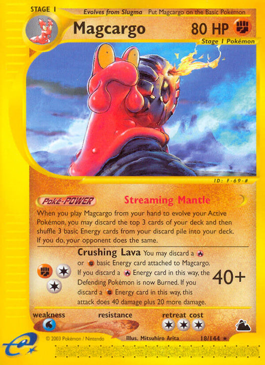 Magcargo | Skyridge | E-Card | 18/144 | New Mint | Rare