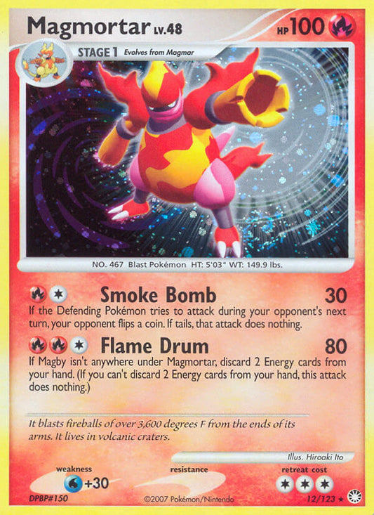 Magmortar | Mysterious Treasures | Diamond & Pearl | 12/123 | New Mint | Rare Holo