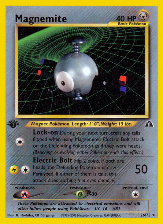 Magnemite | Neo Discovery | Neo | 26/75 | New Mint | Rare