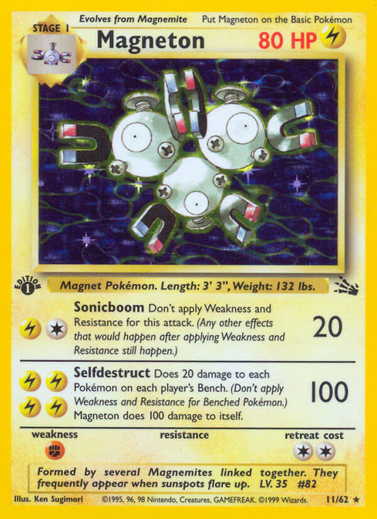 Magneton | Fossil | Classic | 11/62 | New Mint | Rare Holo