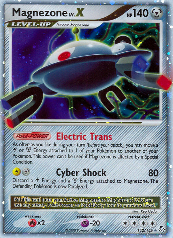 Magnezone LV.X | Legends Awakened | Diamond & Pearl | 142/146 | New Mint | Rare Holo LV.X