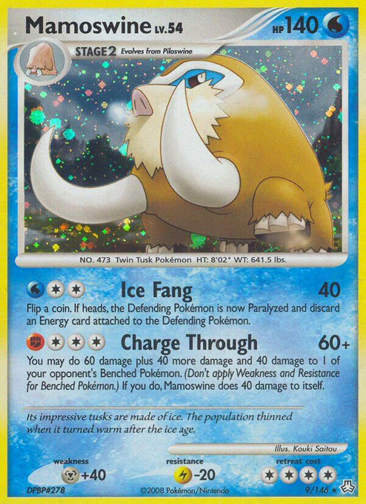 Mamoswine | Legends Awakened | Diamond & Pearl | 9/146 | New Mint | Rare Holo