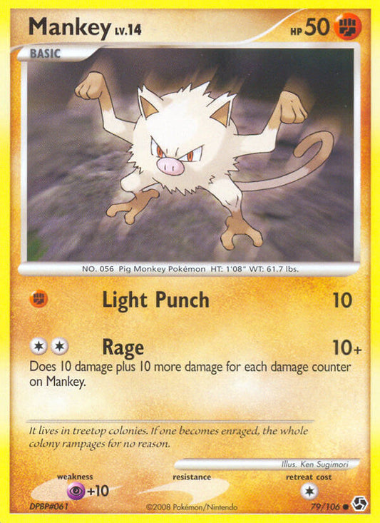 Mankey | Great Encounters | Diamond & Pearl | 79/106 | New Mint | Common