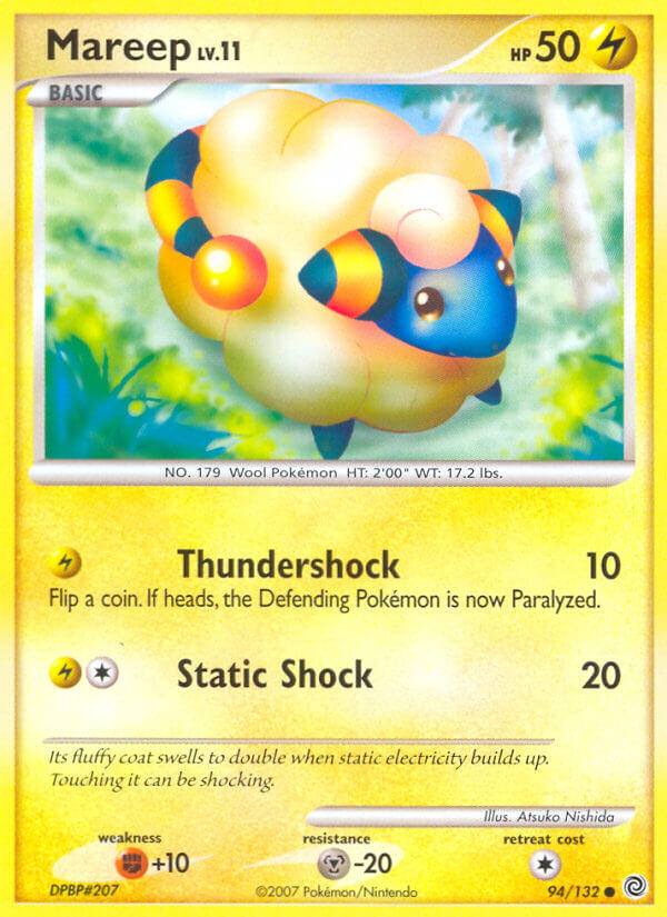 Mareep | Secret Wonders | Diamond & Pearl | 94/132 | New Mint | Common