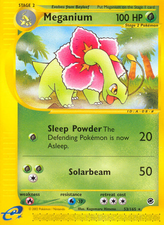 Meganium | Expedition | E-Card | 53/165 | New Mint | Rare