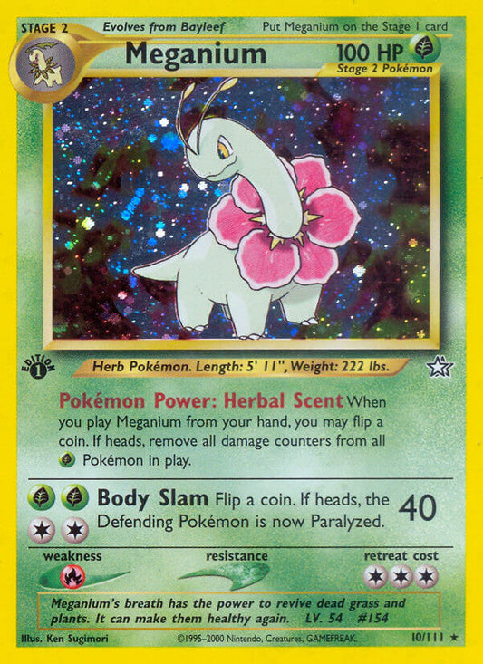 Meganium | Neo Genesis | Neo | 10/111 | New Mint | Rare Holo