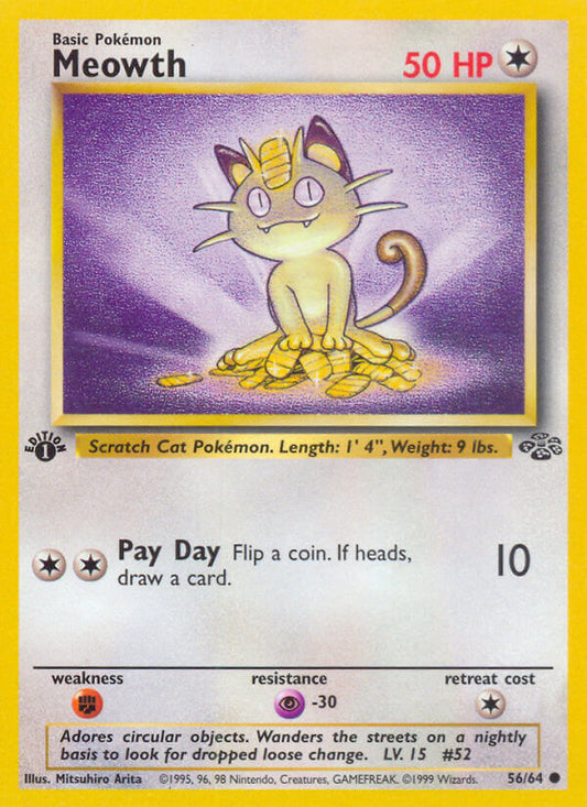 Meowth | Jungle | Classic | 56/64 | New Mint | Common