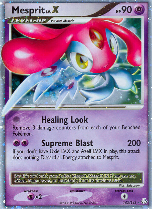 Mesprit LV.X | Legends Awakened | Diamond & Pearl | 143/146 | New Mint | Rare Holo LV.X