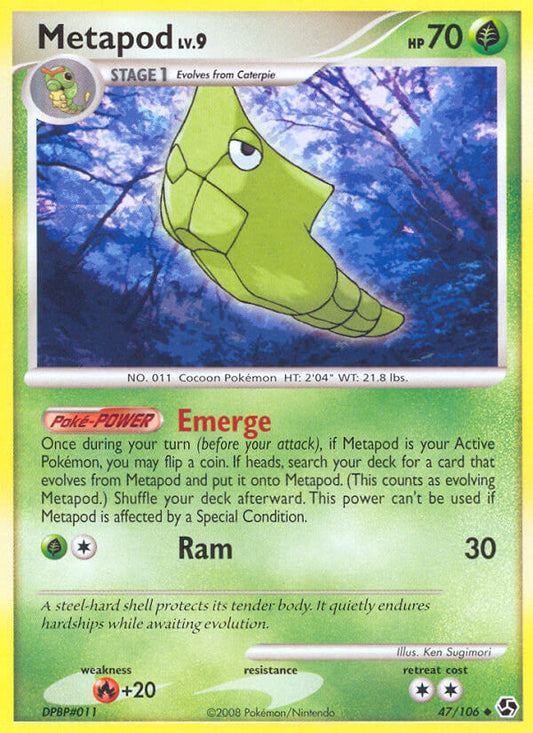 Metapod | Great Encounters | Diamond & Pearl | 47/106 | New Mint | Uncommon