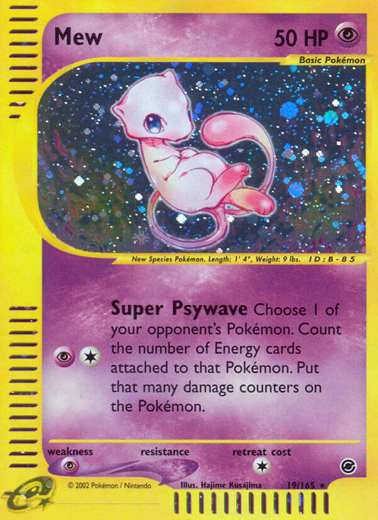 Mew | Expedition | E-Card | 19/165 | New Mint | Rare Holo