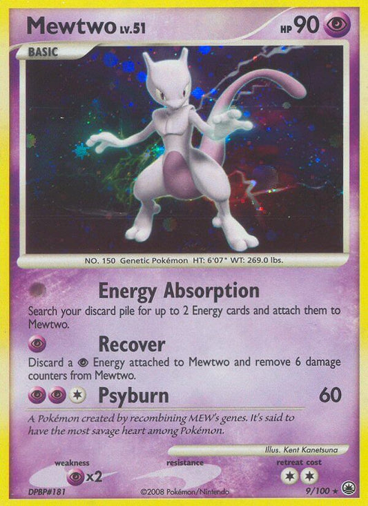 Mewtwo | Majestic Dawn | Diamond & Pearl | 9/100 | New Mint | Rare Holo