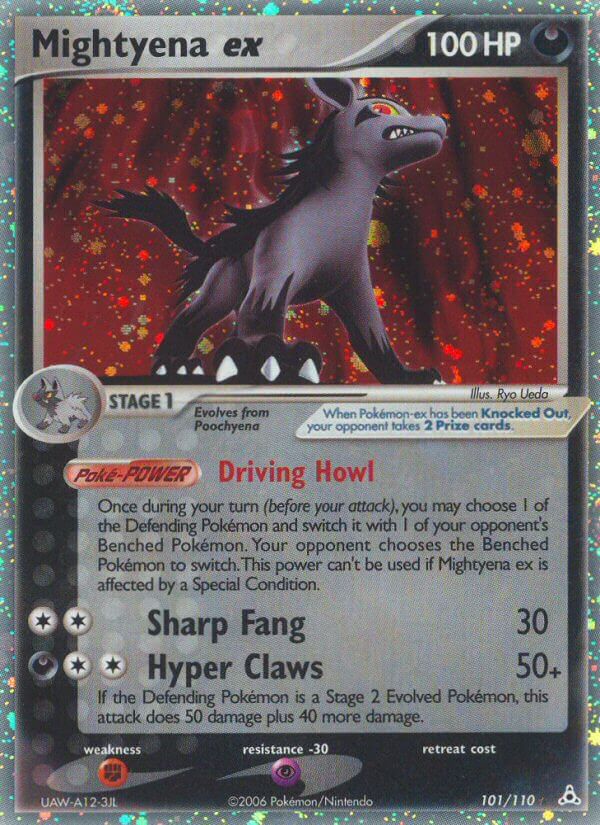 Mightyena ex | Holon Phantoms | EX | 101/110 | New Mint | Rare Holo ex