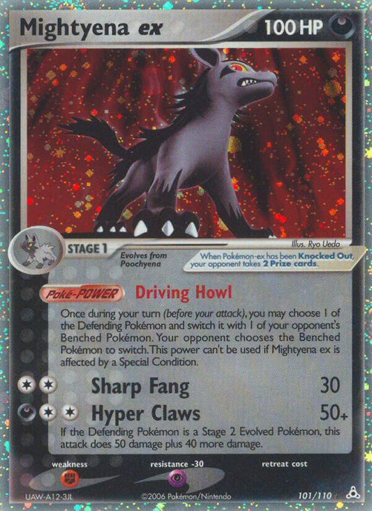 Mightyena ex | Holon Phantoms | EX | 101/110 | New Mint | Rare Holo ex
