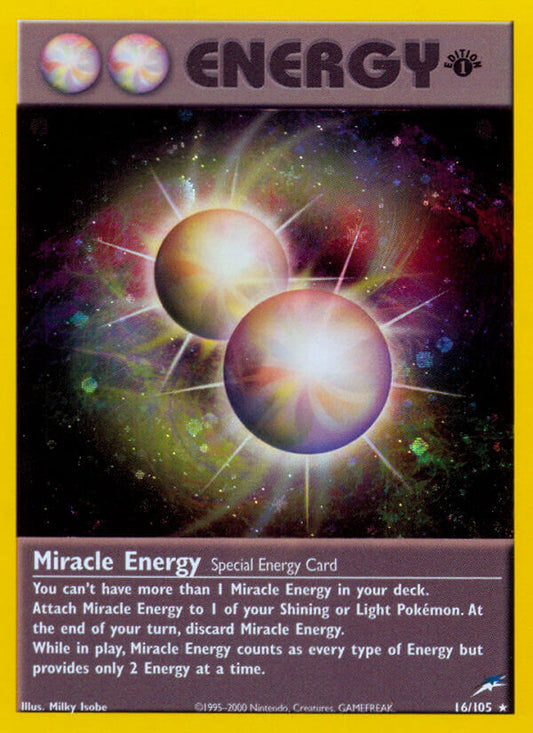 Miracle Energy | Neo Destiny | Neo | 16/105 | New Mint | Rare Holo