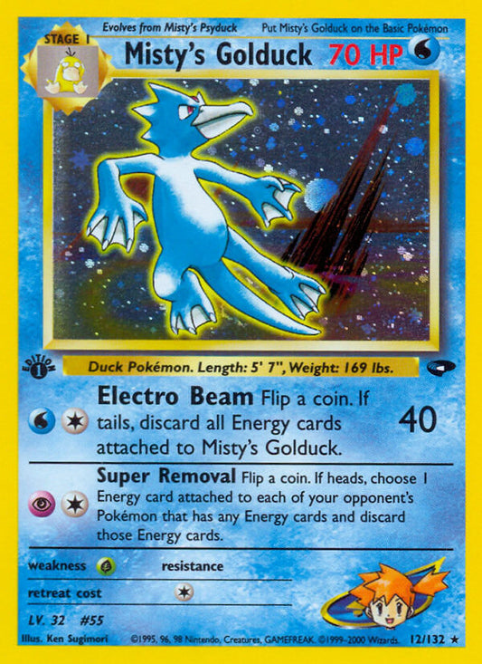Misty’s Golduck | Gym Challenge | Gym | 12/132 | New Mint | Rare Holo