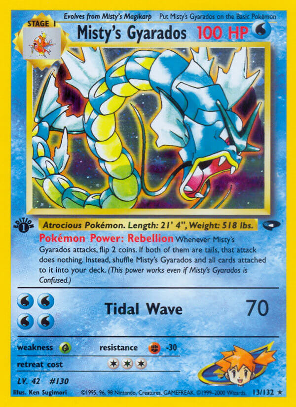 Misty’s Gyarados | Gym Challenge | Gym | 13/132 | New Mint | Rare Holo