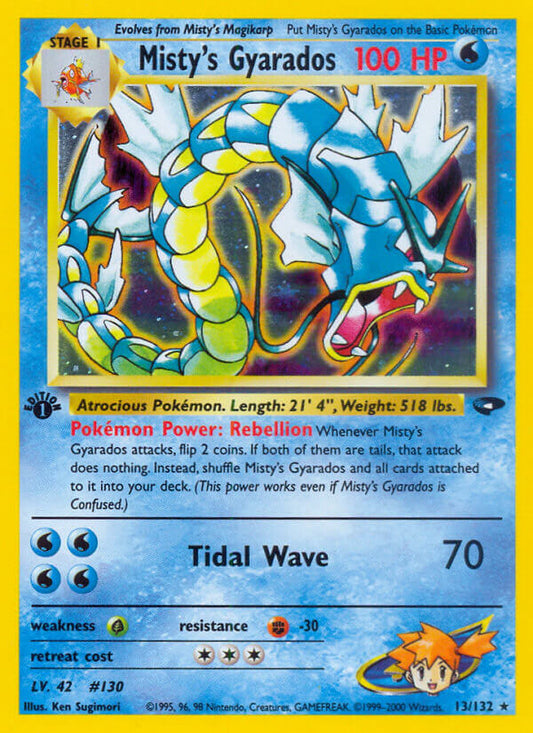 Misty’s Gyarados | Gym Challenge | Gym | 13/132 | New Mint | Rare Holo