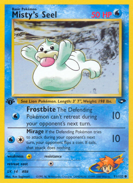 Misty’s Seel | Gym Challenge | Gym | 91/132 | New Mint | Common