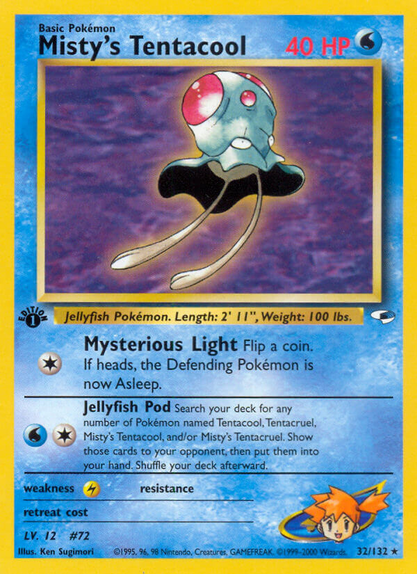 Misty’s Tentacool | Gym Heroes | Gym | 32/132 | New Mint | Rare