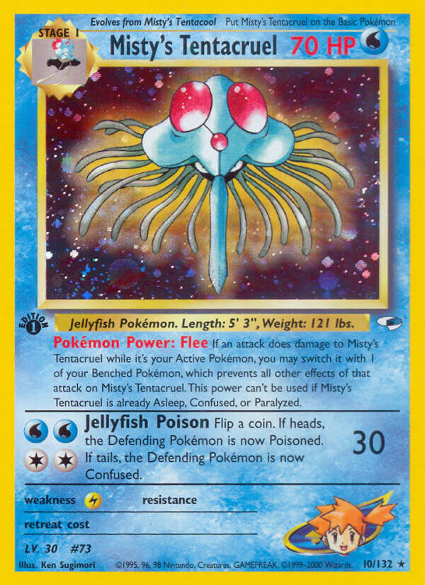 Misty’s Tentacruel | Gym Heroes | Gym | 10/132 | New Mint | Rare Holo