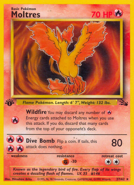 Moltres | Fossil | Classic | 27/62 | New Mint | Rare