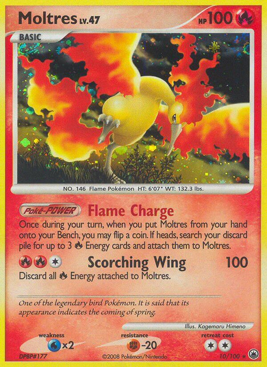 Moltres | Majestic Dawn | Diamond & Pearl | 10/100 | New Mint | Rare Holo