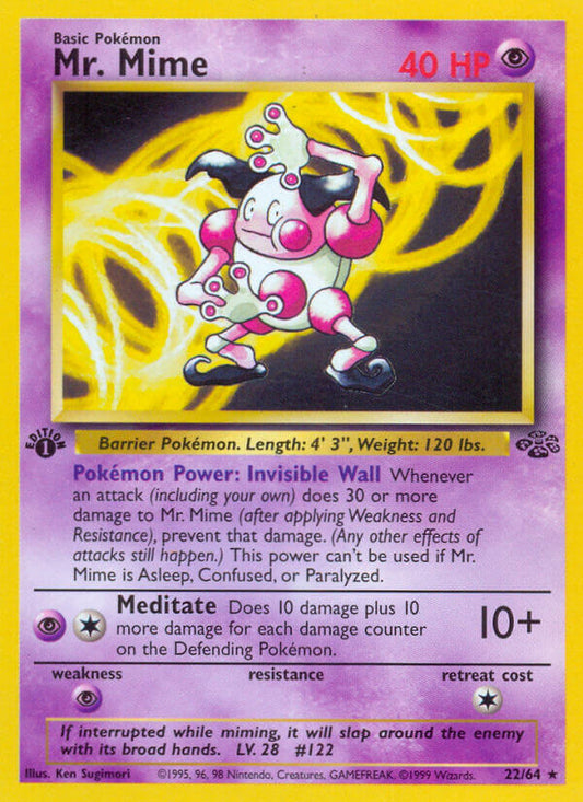 Mr. Mime | Jungle | Classic | 22/64 | New Mint | Rare