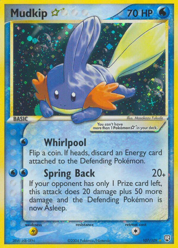 Mudkip Star | Team Rocket Returns | EX | 107/109 | New Mint | Rare Holo Star