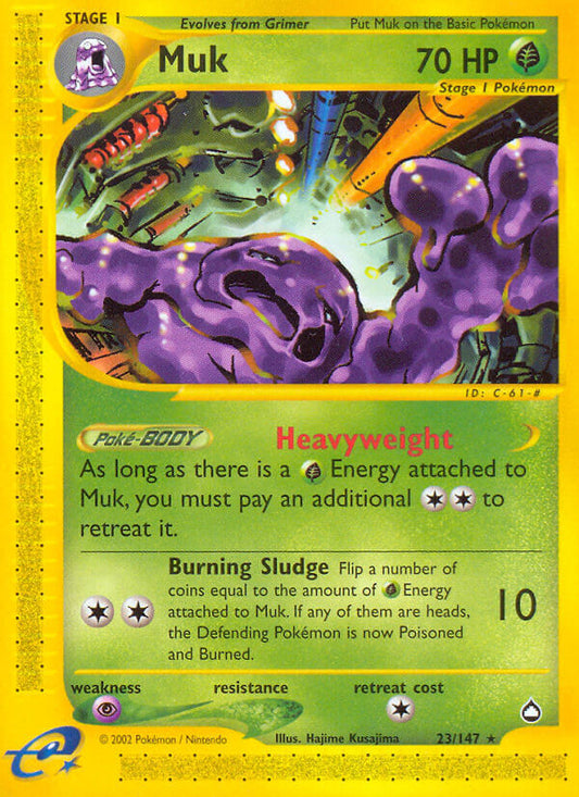 Muk | Aquapolis | E-Card | 23/147 | New Mint | Rare