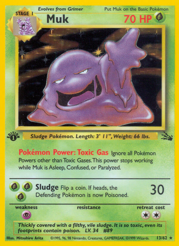 Muk | Fossil | Classic | 13/62 | New Mint | Rare Holo