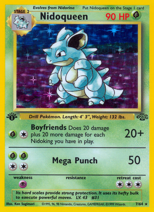Nidoqueen | Jungle | Classic | 7/64 | New Mint | Rare Holo