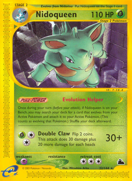 Nidoqueen | Skyridge | E-Card | 22/144 | New Mint | Rare