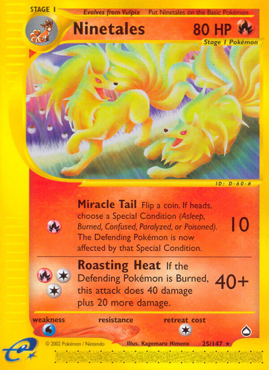 Ninetales | Aquapolis | E-Card | 25/147 | New Mint | Rare
