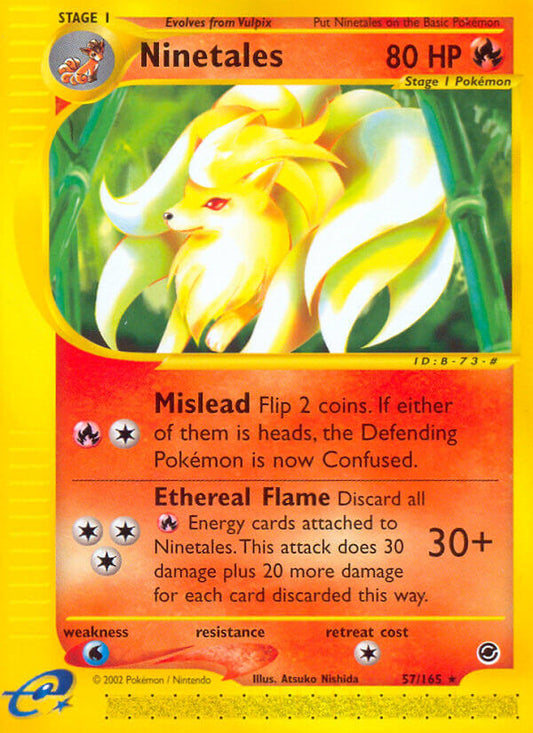 Ninetales | Expedition | E-Card | 57/165 | New Mint | Rare