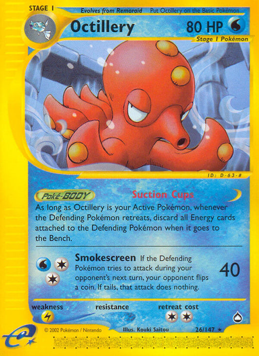 Octillery | Aquapolis | E-Card | 26/147 | New Mint | Rare