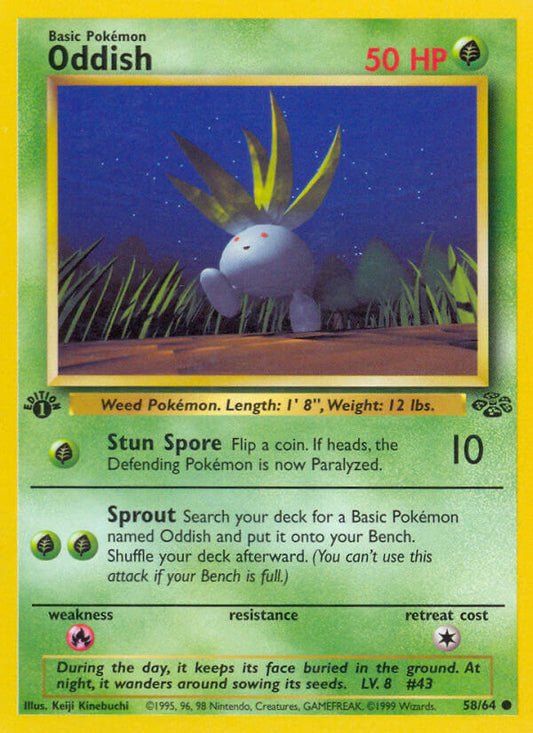Oddish | Jungle | Classic | 58/64 | New Mint | Common