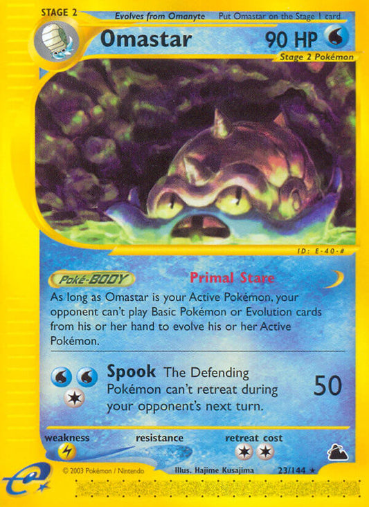 Omastar | Skyridge | E-Card | 23/144 | New Mint | Rare