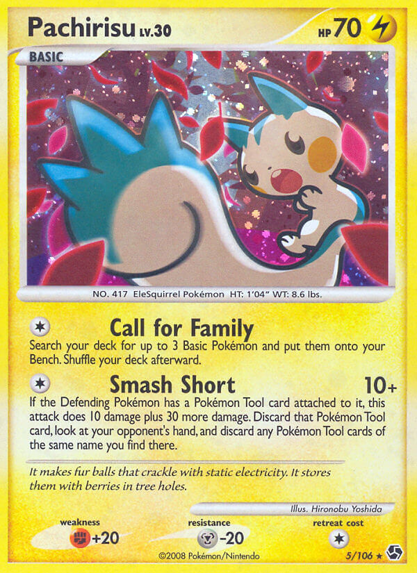 Pachirisu | Great Encounters | Diamond & Pearl | 5/106 | New Mint | Rare Holo