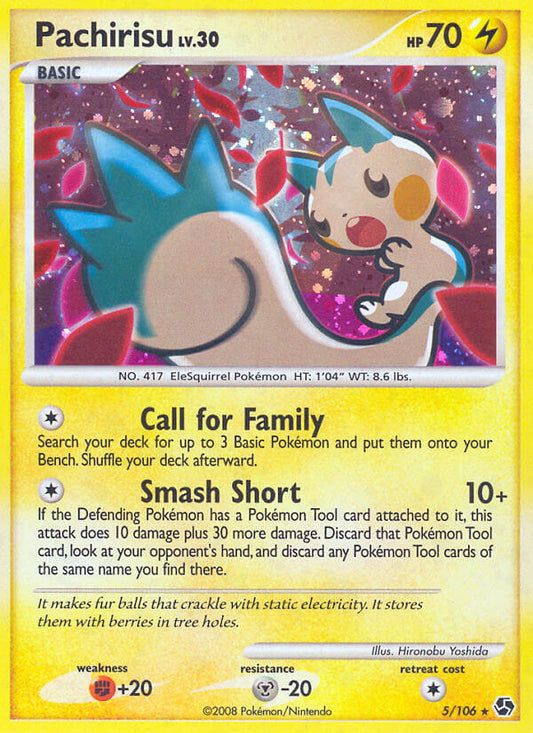 Pachirisu | Great Encounters | Diamond & Pearl | 5/106 | New Mint | Rare Holo