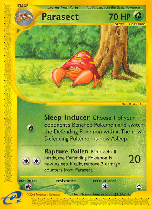 Parasect | Aquapolis | E-Card | 27/147 | New Mint | Rare