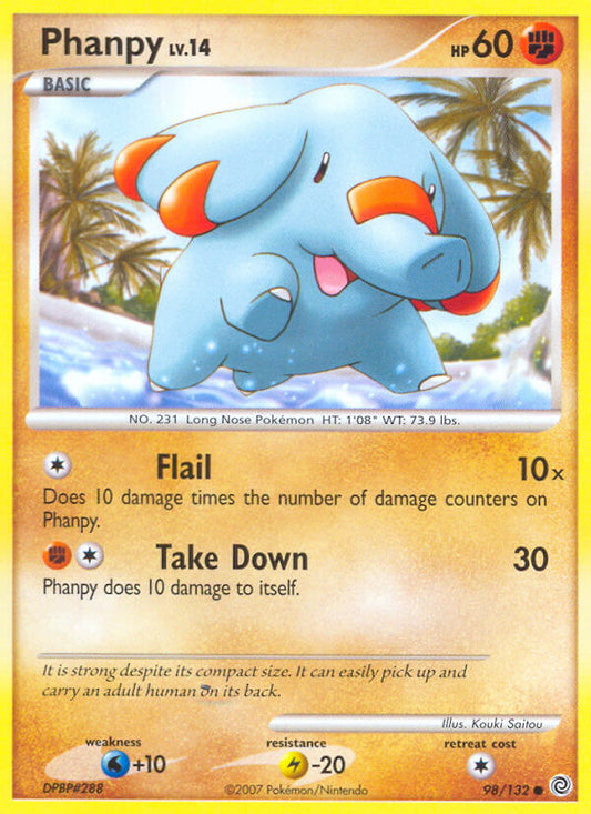 Phanpy | Secret Wonders | Diamond & Pearl | 98/132 | New Mint | Common